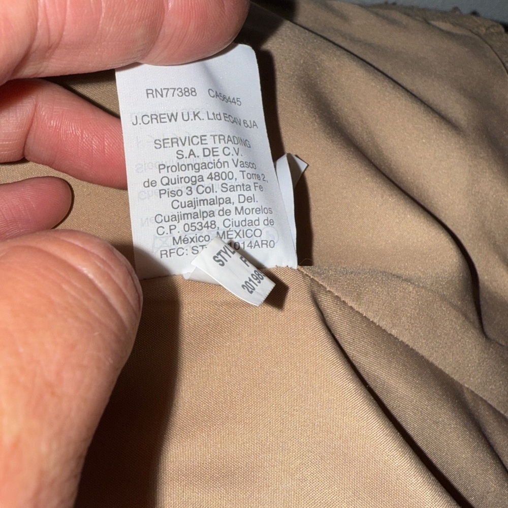 J. Crew Factory Tan Women's Coat - Picture 9 of 10